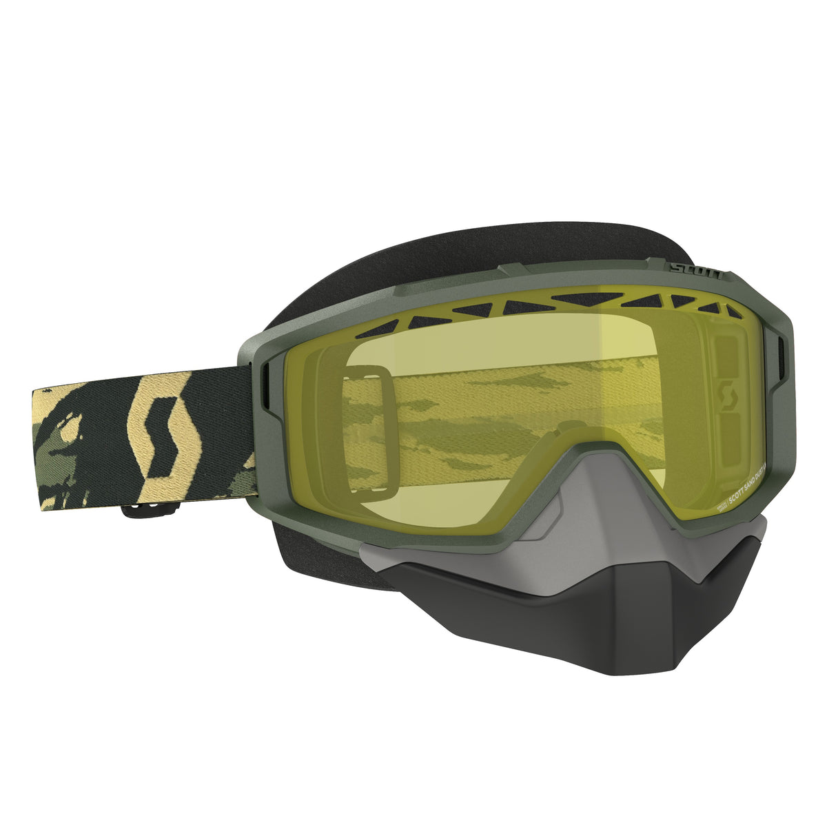 Scott Primal Snowcross Goggles - Camo Kaki/ACS Yellow