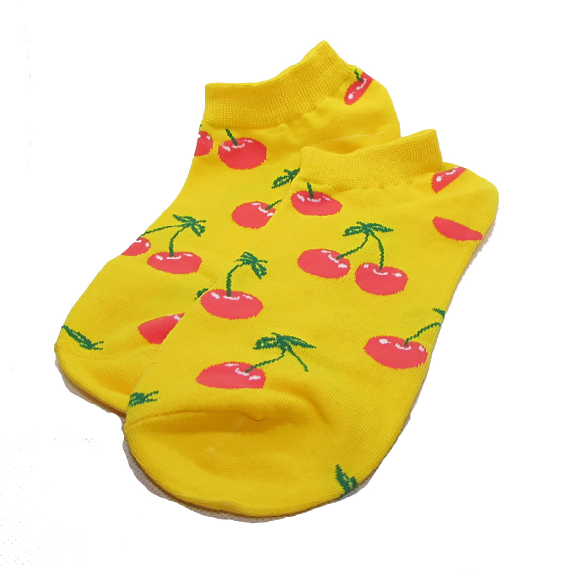 Yellow Cherry Ankle Socks - Action Pro Sports