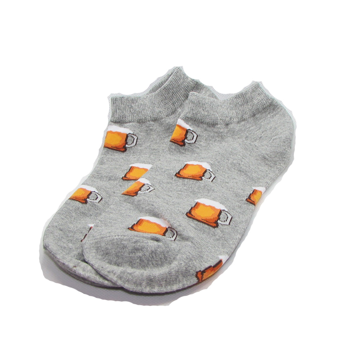 Grey Beer Mug Ankle Socks - Action Pro Sports