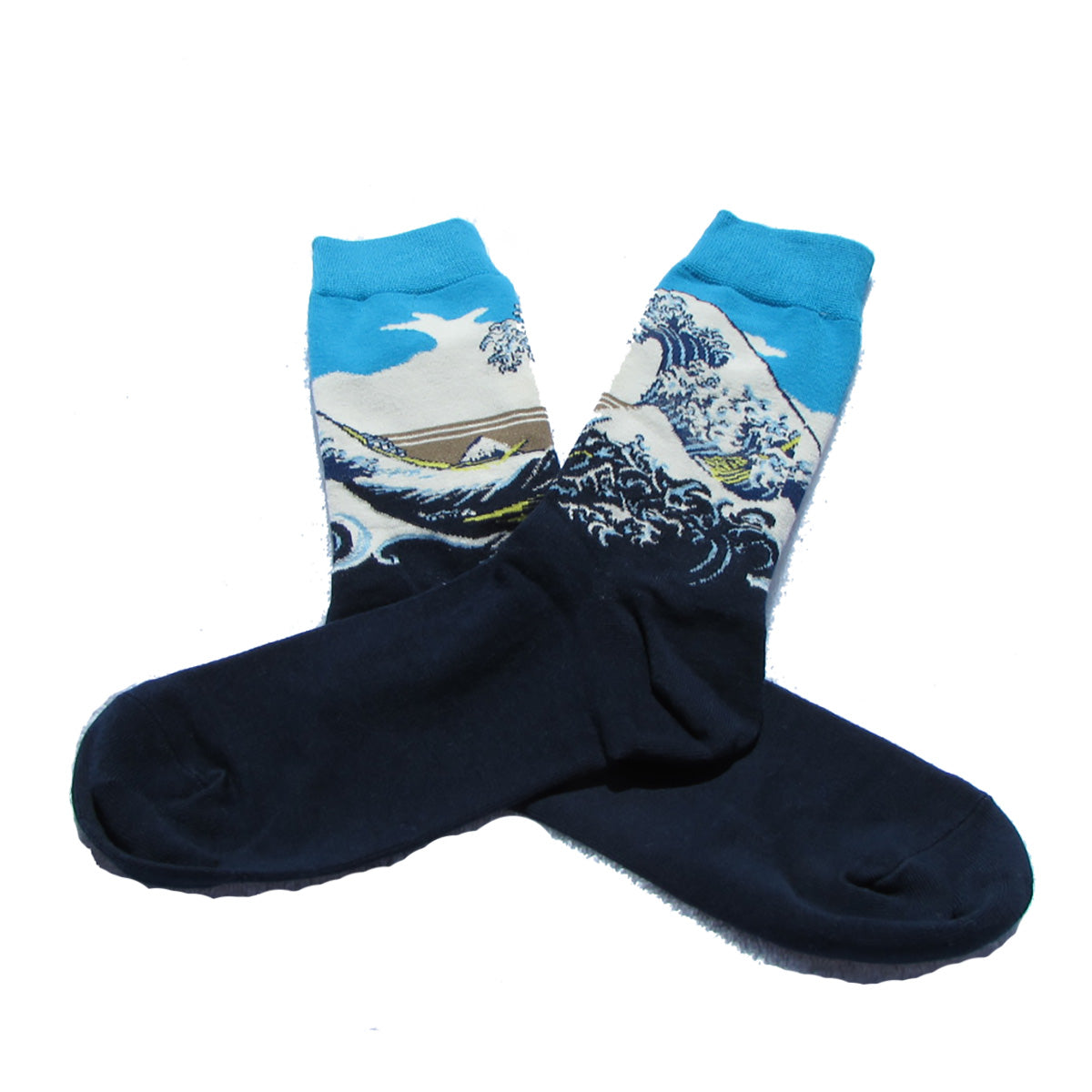 Cool Socks Dude - Sport & Dress Socks - Blue Tidal Wave Crew Socks - Action Pro Sports