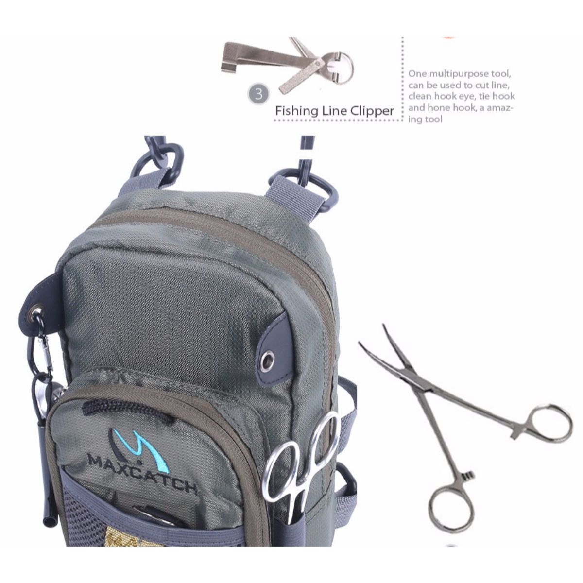 V-comp Fly Fishing Chest Bag Lightweight Chest Pack Outdoor Sports Pack 