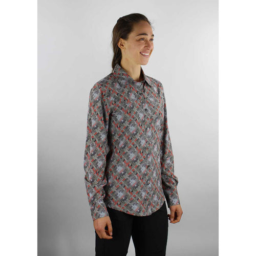 Gracie Long Sleeve Women's Shirts - Grey Mosaic | Action Pro Sports