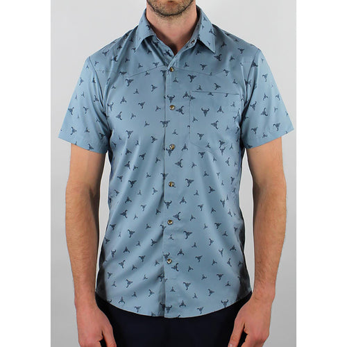 New West Men's Shirt - Denim Skull | Action Pro Sports