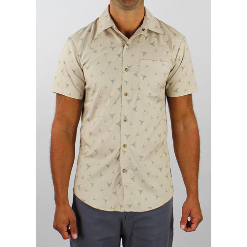 New West Men's Shirt - Khaki Skull | Action Pro Sports