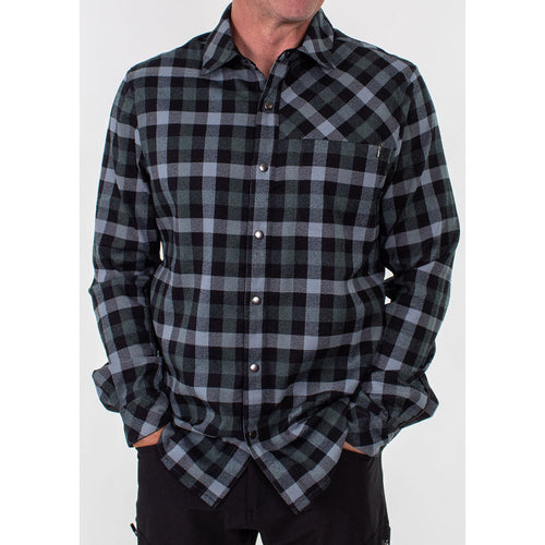 Shaka Flannel Men's Shirt - Dark Springs Plaid | Action Pro Sports